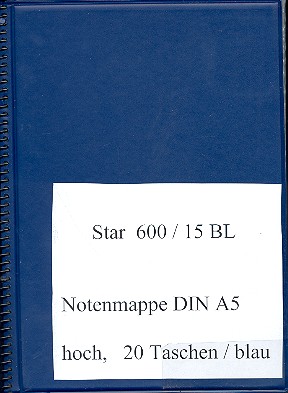 Vorderes Coverbild Notenmappe DIN A5 hoch 20 Taschen
