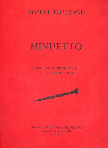 Vorderes Coverbild Minuetto pour 4 clarinettes