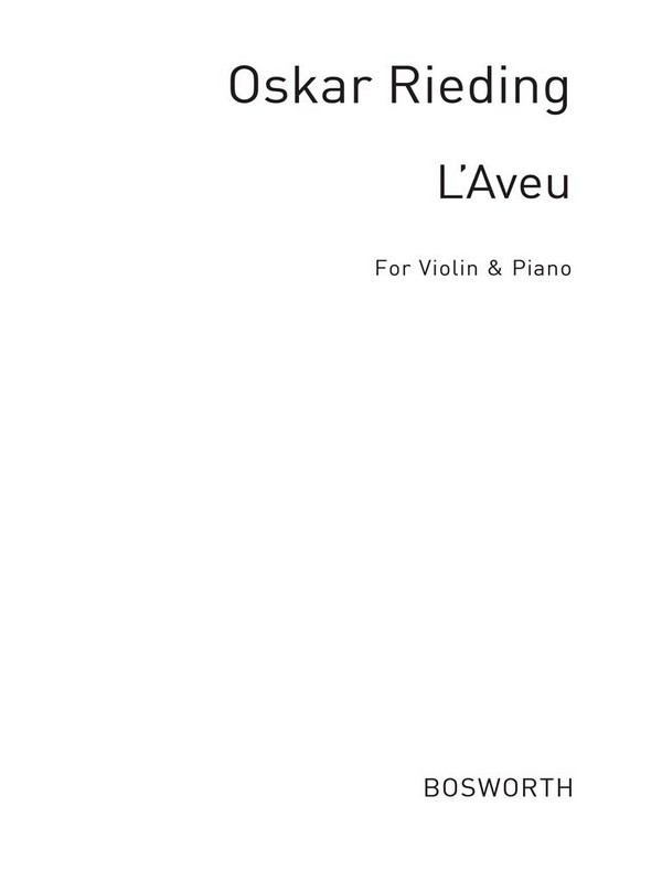 Vorderes Coverbild L'aveu