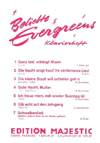 Vorderes Coverbild Beliebte Evergreens