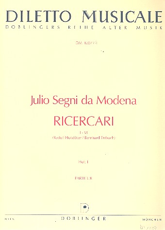 Vorderes Coverbild Ricercari Band 1 für 4 Instrumente
