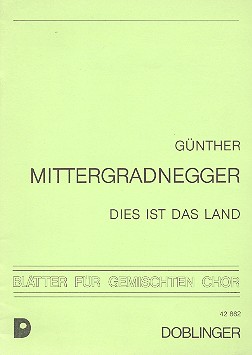 Vorderes Coverbild Die ist das Land für gem Chor