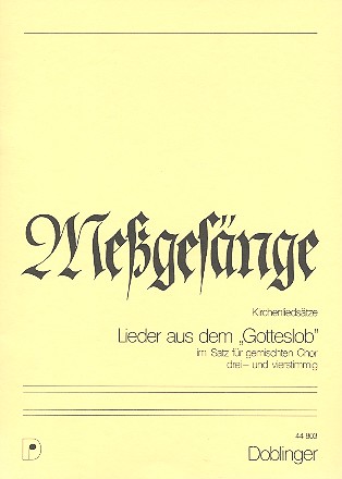 Vorderes Coverbild Messgesänge Lieder aus dem Gl