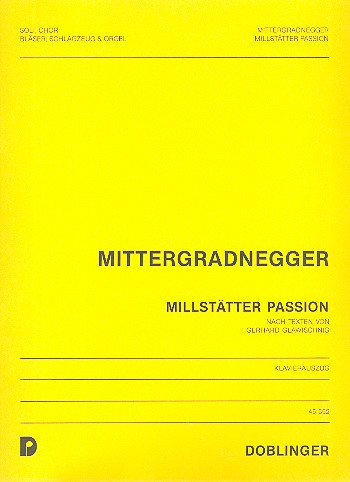 Vorderes Coverbild Millstätter Passion
