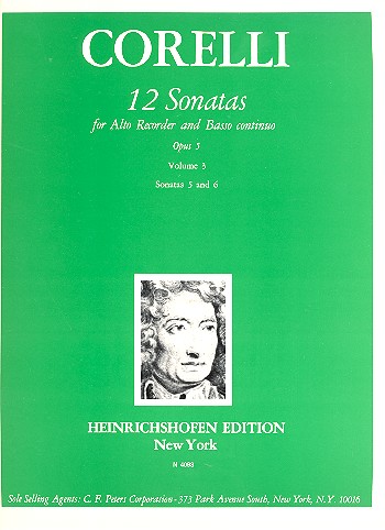 Vorderes Coverbild 12 Sonatas op.5 Band 3 für Altblockflöte