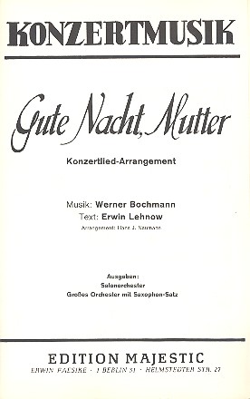 Vorderes Coverbild Gute nacht Mutter für Salonorchester
