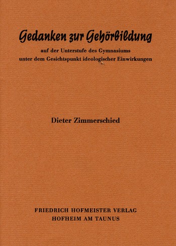 Vorderes Coverbild Gedanken zur Gehörbildung auf der Unterstufe