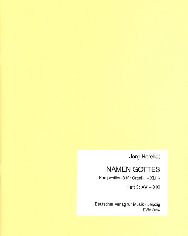 Vorderes Coverbild Namen Gottes Band 3 (Nr.15-21) und Komposition 3