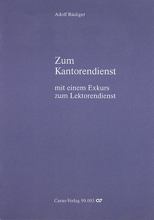 Vorderes Coverbild Zum Kantorendienst