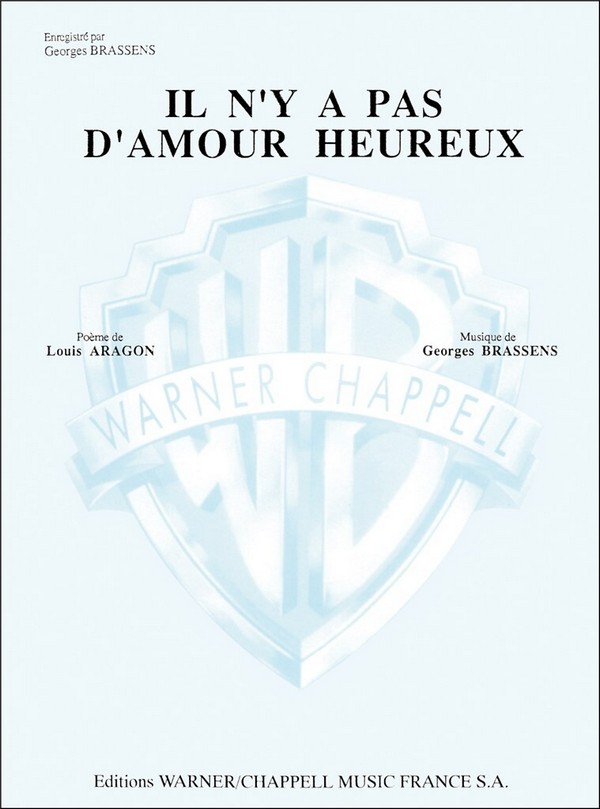 Vorderes Coverbild Il n'y a pas d'amour heureux: