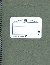 Vorderes Coverbild Notenschreibheft Marschformat hoch 12 Systeme