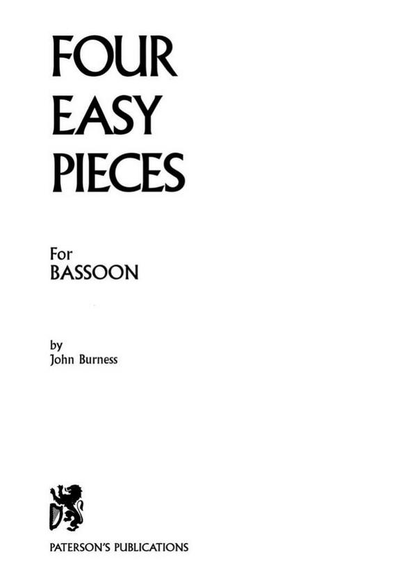 Vorderes Coverbild 4 easy pieces for bassoon and piano
