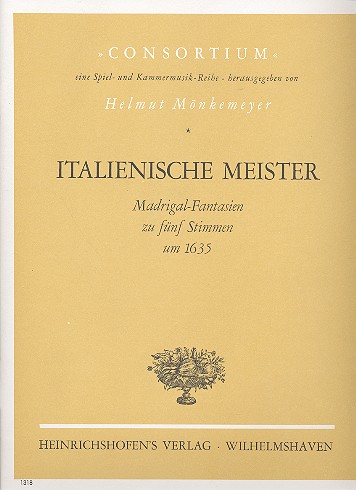 Vorderes Coverbild Italienische Meister Madrigal-Fantasien
