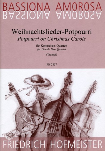 Vorderes Coverbild Weihnachtslieder-Potpourri für 4 Kontrabässe