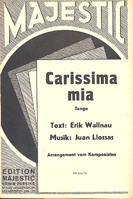 Vorderes Coverbild Carissima mia für Salonorchester