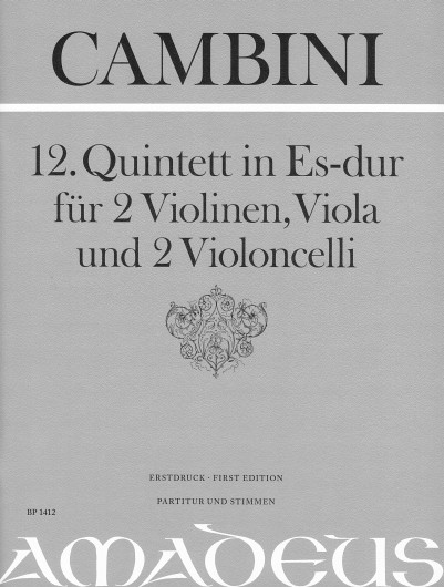 Vorderes Coverbild Quintett Es-Dur Nr.12 für 2 Violinen,