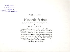 Vorderes Coverbild Hegewald-Fanfare