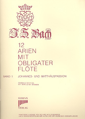 Vorderes Coverbild 12 Arien mit obligater Flöte Band 1:
