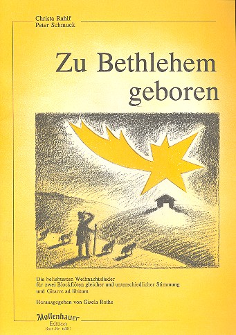 Vorderes Coverbild Zu Bethlehem geboren für 2 Blockflöten