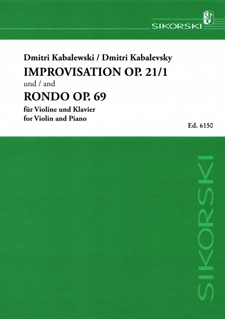 Vorderes Coverbild Improvisation op.21,1 und Rondo op.69