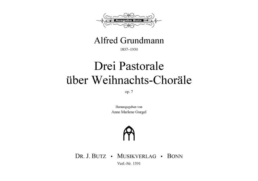 Vorderes Coverbild 3 Pastorale über Weihnachtschoräle op.7