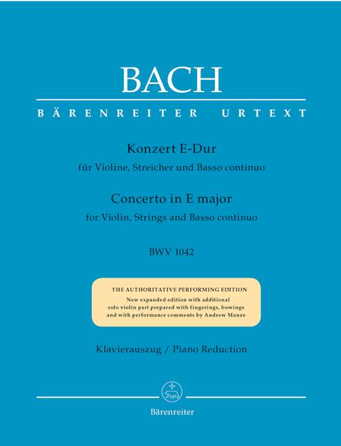 Vorderes Coverbild Konzert E-Dur BWV1042