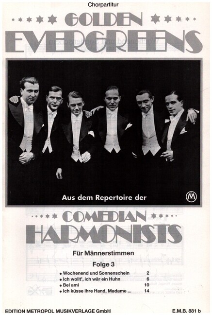 Vorderes Coverbild Comedian Harmonists Band 3 Golden Evergreens