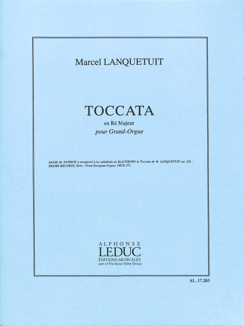 Vorderes Coverbild Toccata ré majeur