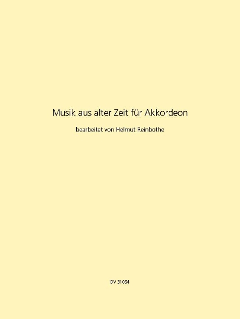 Vorderes Coverbild Musik aus alter Zeit