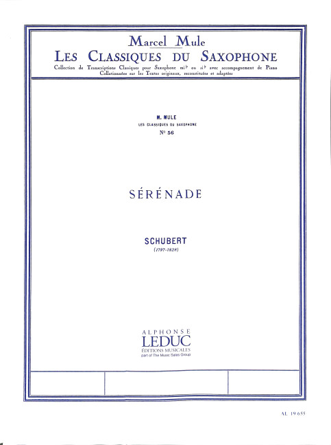 Vorderes Coverbild Sérénade pour saxophone