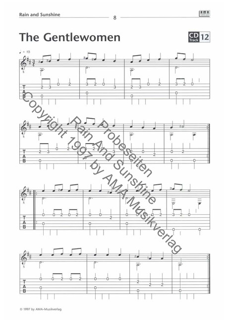 Vorderes Coverbild Rain and Sunshine -  11 Gitarrenkompositionen
