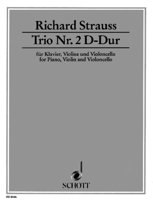 Vorderes Coverbild Trio D-Dur Nr.2 o.op. AV53 (1878)
