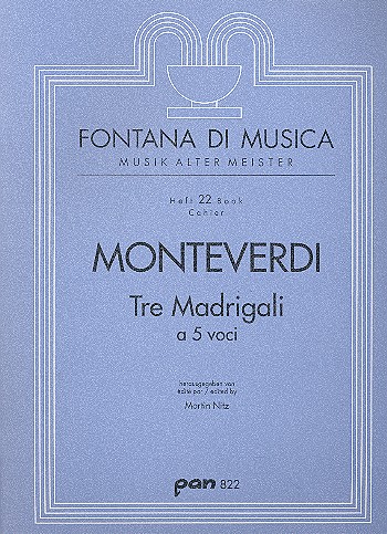 Vorderes Coverbild 3 madrigali a 5 voci