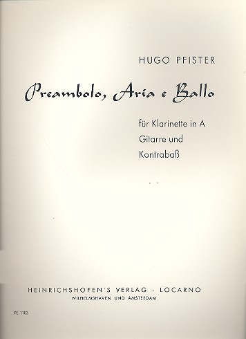 Vorderes Coverbild Preambolo, Aria e Ballo für