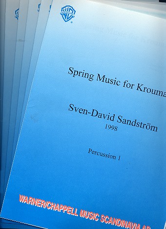 Vorderes Coverbild Spring Music for Kroumata for