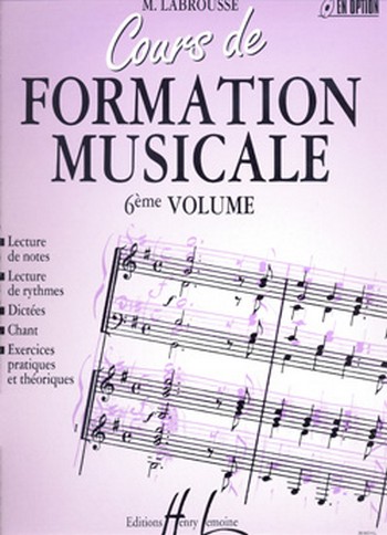 Vorderes Coverbild COURS DE FORMATION MUSICALE VOL.6