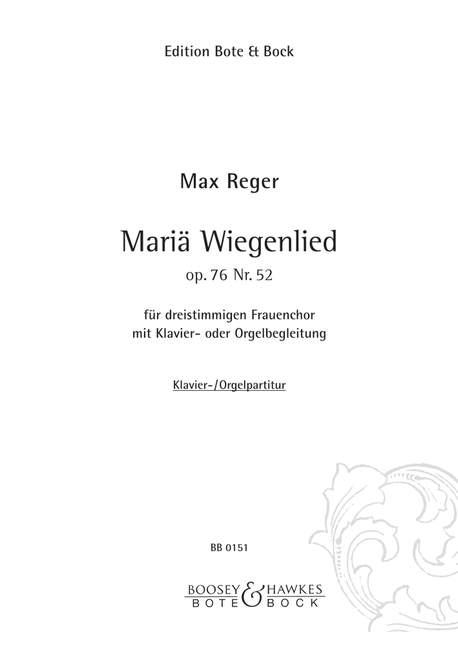 Vorderes Coverbild Mariae Wiegenlied op.76,52