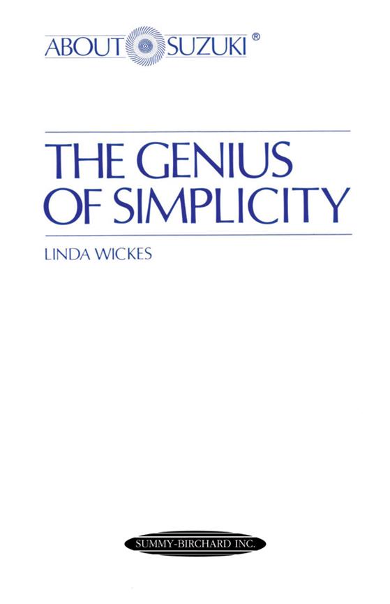 Vorderes Coverbild The Genius of Simplicity