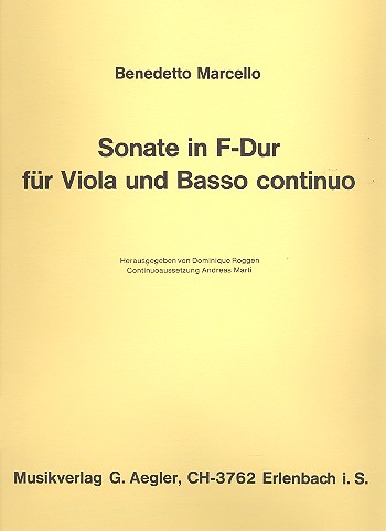 Vorderes Coverbild Sonate F-Dur für Viola und Bc