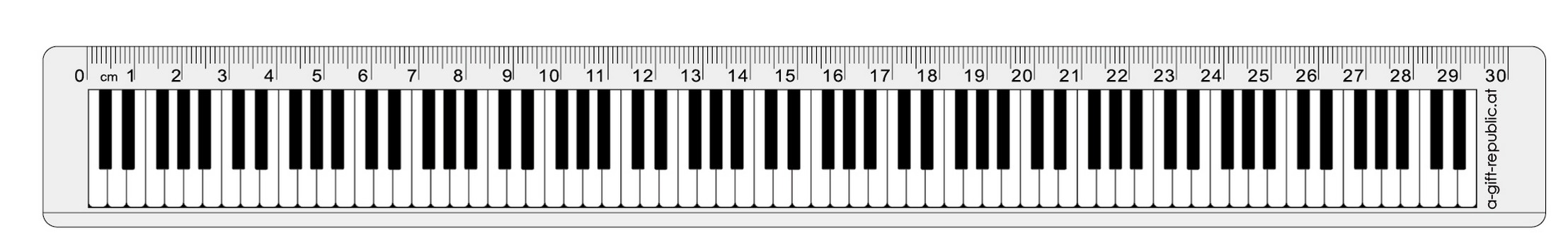Vorderes Coverbild Lineal Tastatur 30 cm transparent