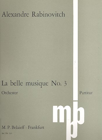 Vorderes Coverbild La belle musique no.3
