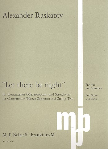 Vorderes Coverbild Let there be Night