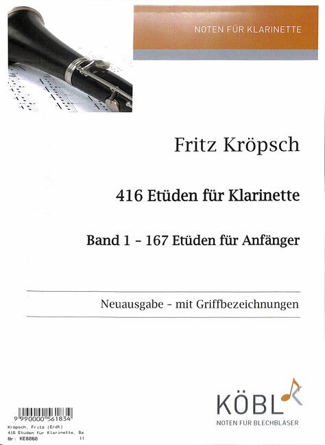 Vorderes Coverbild 416 Etüden Band 1: 167 Etüden für Anfänger