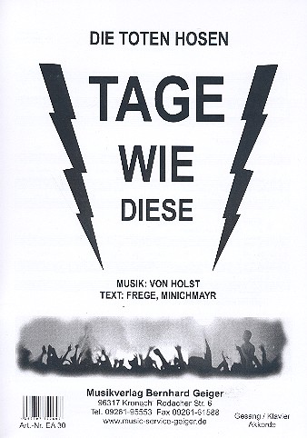 Vorderes Coverbild Tage wie diese: