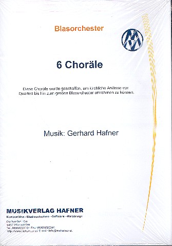 Vorderes Coverbild 6 Choräle für Blasorchester