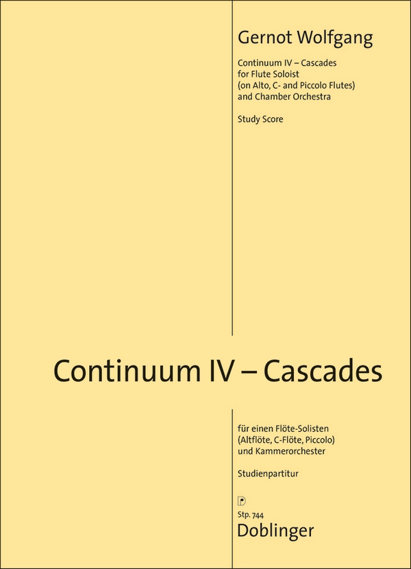 Vorderes Coverbild Continuum IV - Cascades für Flöte (mit