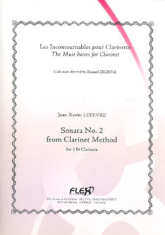 Vorderes Coverbild Sonata no.2 from Clarinet Method