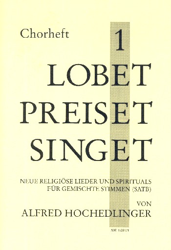 Vorderes Coverbild Lobet preiset singet Band 1 für gem Chor