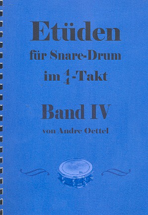 Vorderes Coverbild Etüden im 4/4-Takt Band 4 für Snare Drum