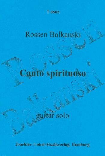 Vorderes Coverbild Canto spirituoso